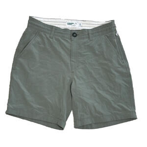 Wellen Shorts Hybrid Chino Men 30 Stretch Drawstring Zip Performance Olive Green